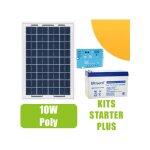 Ohm - easy - kit panneau solaire 10w 12v avec régulateur 5a et batterie Ohm - easy - kit panneau solaire 10w 12v avec régulateur 5a et batterie