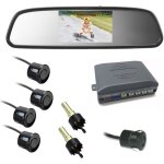 Kit parking auto 4 capteurs noirs t�l�cam�ra r�tro�clairage miroir moniteur
