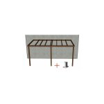 Sud bois - kit pergola / carport adossé douglas structure légère 3m x 5m - traité naturel (sans traitement) ... Sud bois - kit pergola / carport adossé douglas structure légère 3m x 5m - traité naturel (sans traitement) ...