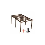 Sud bois - kit pergola / carport douglas structure lgre 3m x 5m - trait naturel (sans traitement) ...