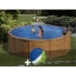Gre - kit piscine acier aspect bois gré mauritius ronde 3, 70 x 1, 32 m + bâche hiver Gre - kit piscine acier aspect bois gré mauritius ronde 3, 70 x 1, 32 m + bâche hiver