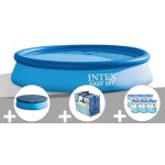 Kit piscine autoporte intex easy set 3, 66 x 0, 76 m + bche de protection + bche  bulles + 6 cartouches ...