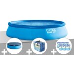 Intex - kit piscine autoportée easy set 4, 57 x 0, 84 m + bâche de protection + bâche à bulles + 6 cartouches ... Intex - kit piscine autoportée easy set 4, 57 x 0, 84 m + bâche de protection + bâche à bulles + 6 cartouches ...
