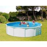 Kit piscine hors - sol acier toi canarias circular ronde �2. 30 x 1. 20m laqu� blanc