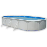 Kit piscine hors - sol acier toi mallorca ovalada ovale 7. 30 x 3. 66 x 1. 20m d�cor laqu� blanc