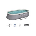 Kit piscine hors sol autoportante bestway fast set - 488 x 305 x 107cm - ovale (avec filtre, �chelle, ...