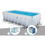 Intex - kit piscine tubulaire chevron rectangulaire 4, 00 x 2, 00 x 1, 00 m + 6 cartouches de filtration ...