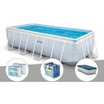 Intex - kit piscine tubulaire chevron rectangulaire 4, 00 x 2, 00 x 1, 00 m + 6 cartouches de filtration ...