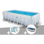 Intex - kit piscine tubulaire chevron rectangulaire 4, 00 x 2, 00 x 1, 00 m + 6 cartouches de filtration ...