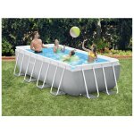 Intex - kit piscine tubulaire prism frame rectangulaire 4, 00 x 2, 00 x 1, 00 m + b�che � bulles