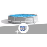 Intex - kit piscine tubulaire prism frame ronde 3, 66 x 0, 76 m + 6 cartouches de filtration