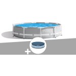 Intex - kit piscine tubulaire prism frame ronde 3, 66 x 0, 76 m + b�che de protection