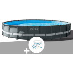 Intex - kit piscine tubulaire ultra xtr frame ronde 6, 10 x 1, 22 m + kit d'entretien