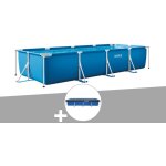 Kit piscine tubulaire rectangulaire 3, 00 x 2, 00 x 0, 75 m + b�che de protection - intex
