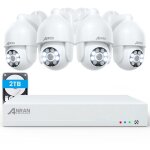 Kit poe camra de surveillance, 4 camras 5mp fhd extrieure, kit vidosurveillance poe avec nvr disque ...