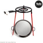 Edm - ensemble de poêles à paella polies 46cm avec trépied et brûleur à gaz 400mm vaello. Edm - ensemble de poêles à paella polies 46cm avec trépied et brûleur à gaz 400mm vaello.
