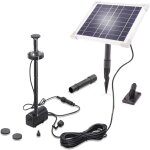 Kit pompe de bassin solaire 6 / 220 led avec accumulateur 6, 4v / 1, 5ah 101932 - esotec