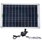 Kit de pompe  eau solaire, panneau 800l / h, 12v, faible bruit, dc, cologique, durable, en plastique, ...