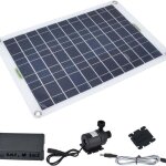 Kit de pompe  eau solaire, pompe submersible  nergie solaire 800l / h avec panneau solaire 50w 12v, ...