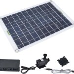 Kit de pompe � eau solaire, pompe submersible � �nergie solaire 800l / h avec panneau solaire 50w 12v, ...