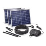 Esotec - kit pompe solaire cascade fontaine gros dbit premium 5000l - 150w