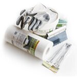 Kit pose gazon artificiel 5 kg colle + bande de jonction + piquets + spatule + gants Kit pose gazon artificiel 5 kg colle + bande de jonction + piquets + spatule + gants