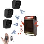 Kit 'protection agricole' - 3 dtecteurs de mouvement sur piles + sirne / carillon solaire extrieure ...