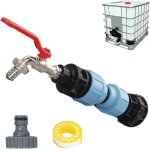 Kcvv - kit de raccordement ibc, robinet d'arrt s60 x 6, adaptateur ibc 3 / 4' pour robinet de jardin, ...