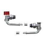 Kit de raccordement rk021x004 7 ll 12x1, 1 équerre à écrasement - giacomini Kit de raccordement rk021x004 7 ll 12x1, 1 équerre à écrasement - giacomini
