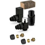 Kit robinetterie thermostatique d'ameublement noir et chrom, modle carr apm 107knn 015 m 16 12 noir ...