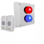 Kit sonnette sans - fil avec 2 flashs - haute - r�sistance / 800m / 2 boutons simples autonomes sur piles ...