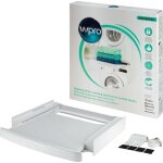 Wpro - kit de superposition lave linge & sèche linge avec tablette coulissante et sangle sks101 Wpro - kit de superposition lave linge & sèche linge avec tablette coulissante et sangle sks101