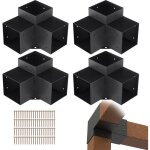 Kit supports de pergola 6x6 po 15x15 cm support de poteau bois de menuiserie 4 supports deangle a 3 voies ...
