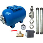 Aquasystem - kit surpresseur eau horizontal 200l - 1' avec pressostat et manomètre Aquasystem - kit surpresseur eau horizontal 200l - 1' avec pressostat et manomètre
