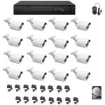 Kit de surveillance vidéo ahd 16 caméras 5 mpx dvr 16 ch 1 tb Kit de surveillance vidéo ahd 16 caméras 5 mpx dvr 16 ch 1 tb