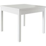 Kit table pliante cm 90 / 180x90x79h finition frene blanc avec bord abs et pieds en hetre
