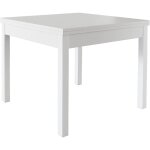 Kit table pliante cm 90 / 180x90x79h finition frene blanc avec bord abs et pieds en hetre