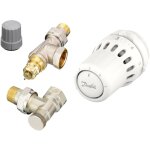Kit thermostatique complet avec t�te react? + corps ra - fn 15 �querre invers� + coude de r�glage danfoss ...