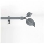 Kit de tringle � rideaux feuillu gris