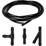 Kit de tuyau d'essuie - glace de 3 m, tuyau de lave - glace, tuyau flexible, buse d'essuie - glace, tuyau ...