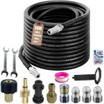 Kit tuyau de nettoyage haute pression 30 m ? compatible karcher k2 - k7 et bosch aqt, 400 bar / 5800 ...