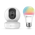 Kit ty1 cam�ra vid�o + ampoule e27 ezviz - ine492