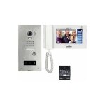 Kit vido accessibilit jps4aedfl avec platine inox encastre jpdvfl, cran 7' tactile aiphone