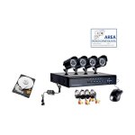 Kit video surveillance 8 camera infrarouge 1080p alimentation cables hd 320gb