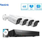 Reolink kit de vidosurveillance 4k 8mp dtection de personne et vhicule 4k, disque dur 2to intgr, ...