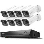 Kit de vid�osurveillance 4k 8mp d�tection de personne et v�hicule 4k, disque dur 4to int�gr�, rlk16 - ...