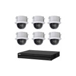 Kit vid�osurveillance enregistreur dvr 2 ports hdmi et 6 cam�ras d�me analogiques hdcvi