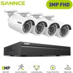 Kit de vid�osurveillance exterieure 3mp 4�ip cam�ras smart ir vision nocturne, d�tection mouvement kit ...