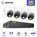 Kit de vid�osurveillance poe exterieure 4�5mp ip cam�ras audio 2 voies, vision nocturne couleur, d�tection ...