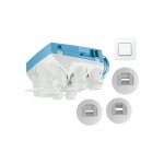 Unelvent - kit vmc simple flux hygrorglable + bouton poussoir - ozeo ecowatt 2 khb t3 / 7 p s&p 604611bp ...